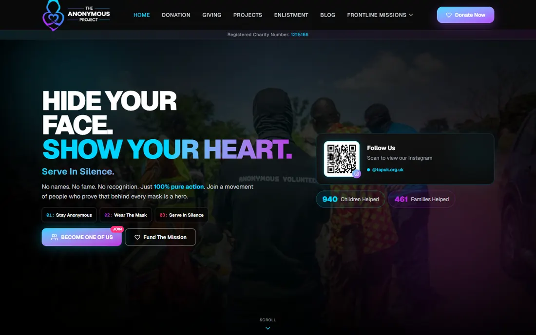 The Anonymous Project homepage