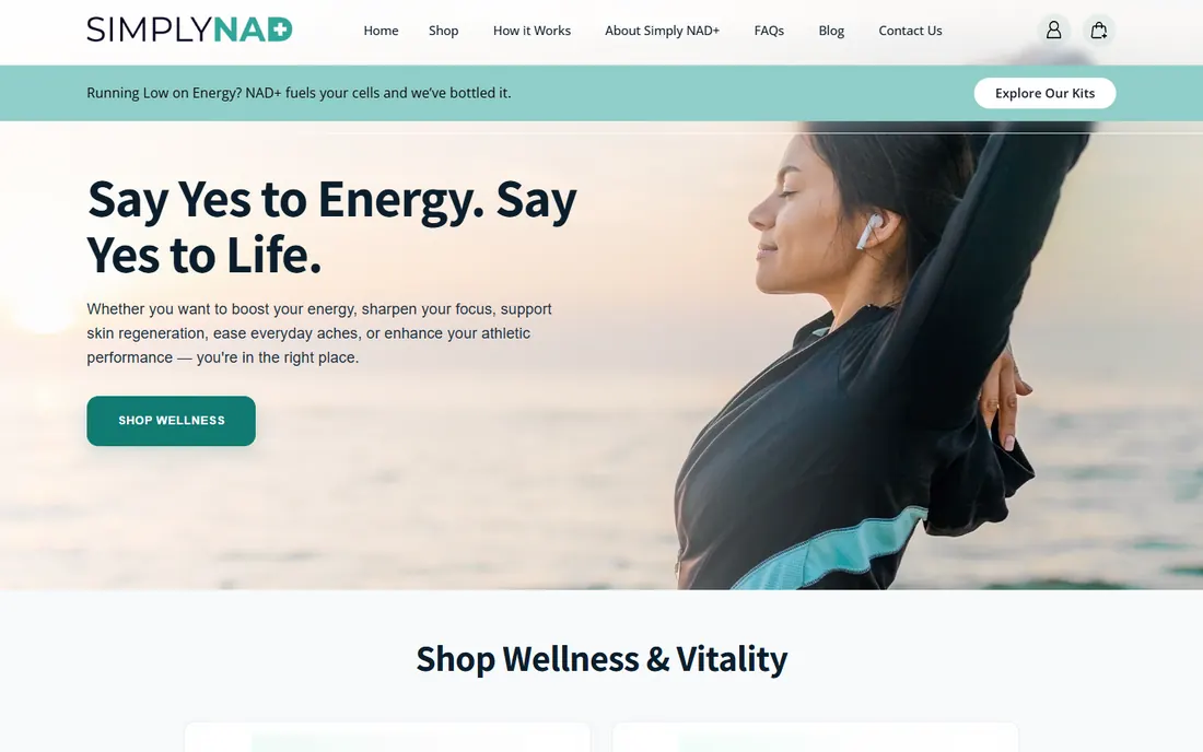 Simply NAD+ homepage